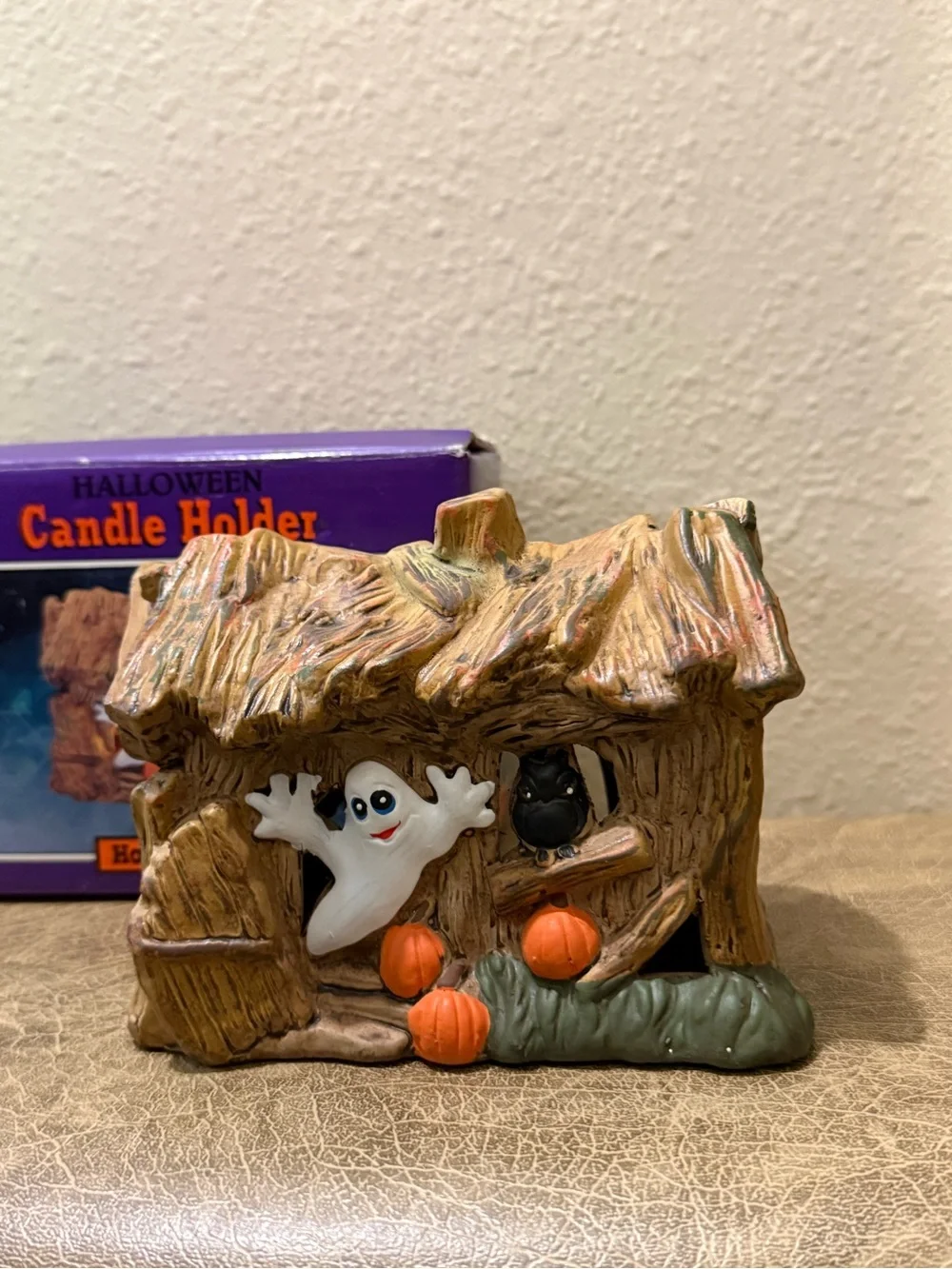 Halloween Ghost Pumpkin Village house Unbranded Brown & Orange Decor